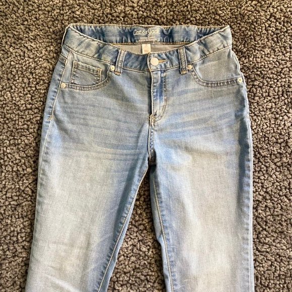 Girls Cat & Jack Light Washed Skinny Jeans Size 14 - Picture 6 of 9